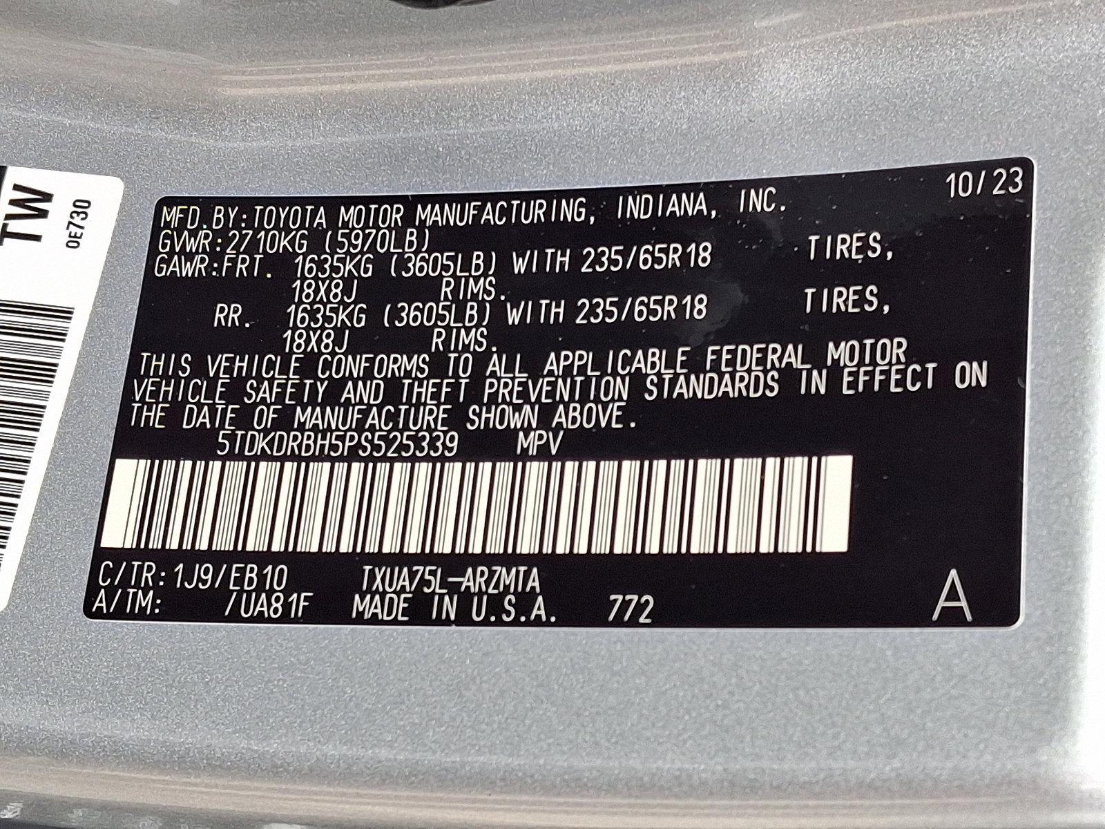 2023 Toyota Highlander Vehicle Photo in BETHLEHEM, PA 18017-9401