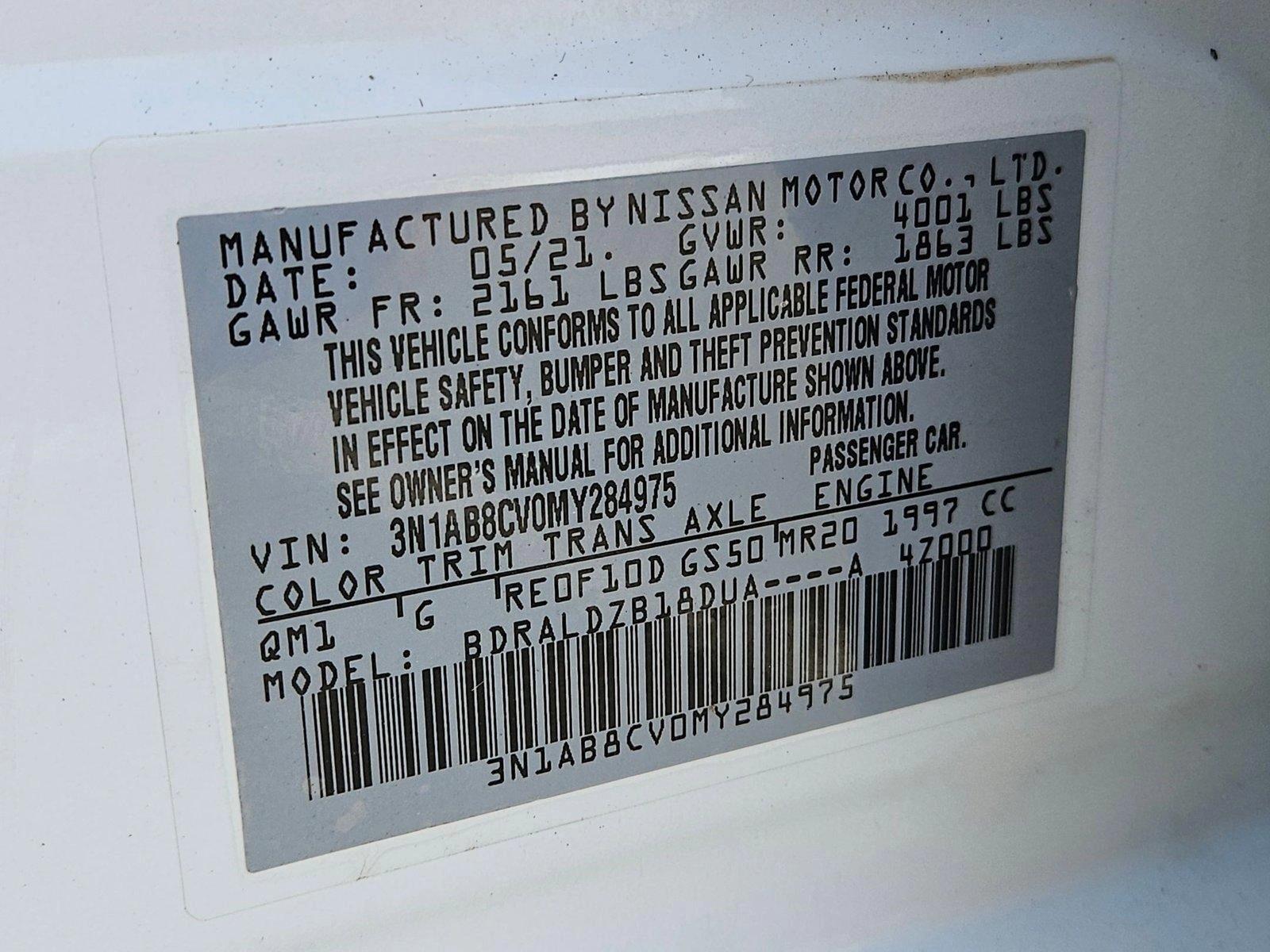 2021 Nissan Sentra Vehicle Photo in CORPUS CHRISTI, TX 78416-1100