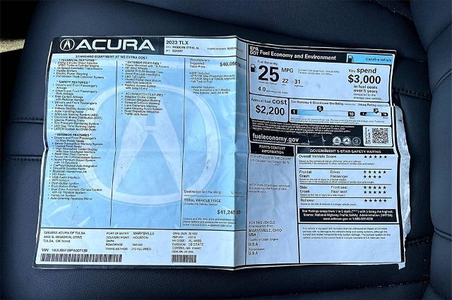 2023 Acura TLX Vehicle Photo in Tulsa, OK 74145