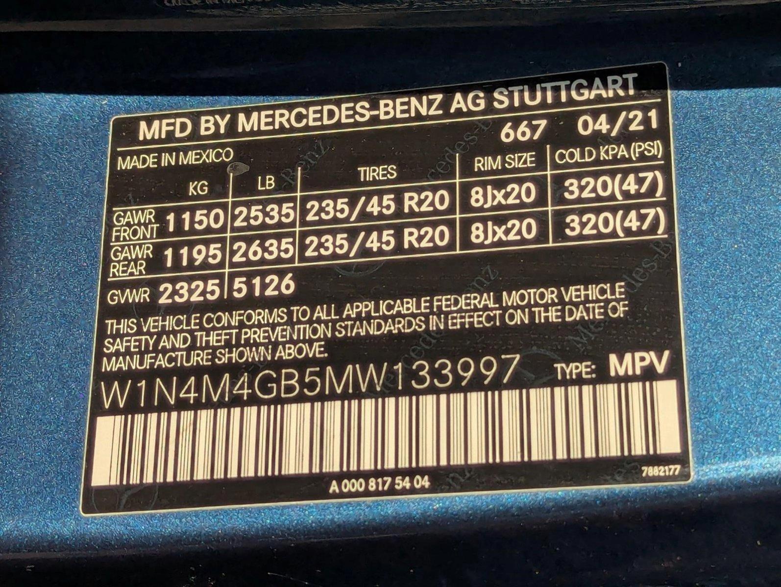 2021 Mercedes-Benz GLB Vehicle Photo in Pembroke Pines , FL 33027