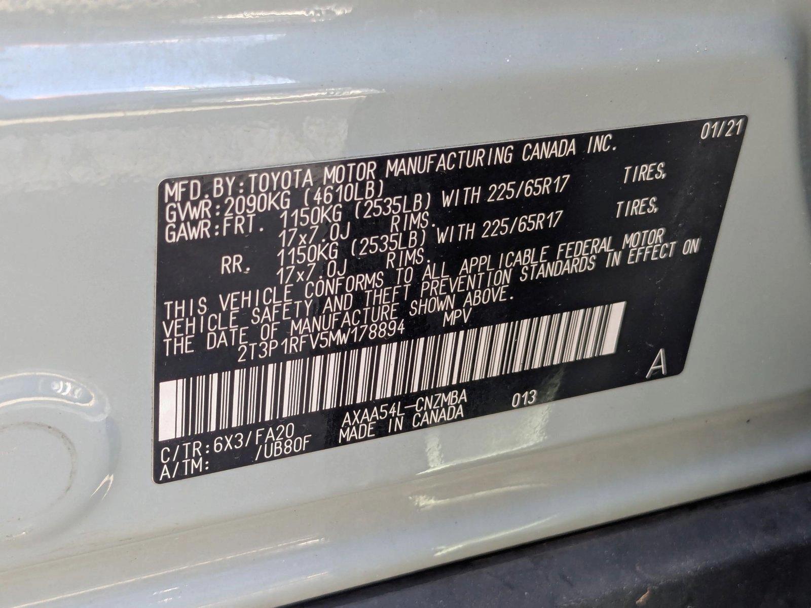 2021 Toyota RAV4 Vehicle Photo in Clearwater, FL 33761