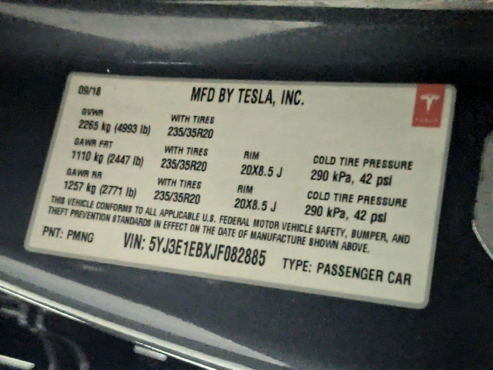 2018 Tesla Model 3 Vehicle Photo in Miami, FL 33135
