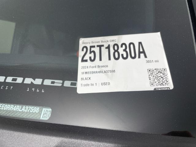 2024 Ford Bronco Vehicle Photo in GILBERT, AZ 85297-0402