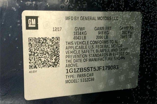 2018 Chevrolet Malibu Vehicle Photo in TOPEKA, KS 66609-0000