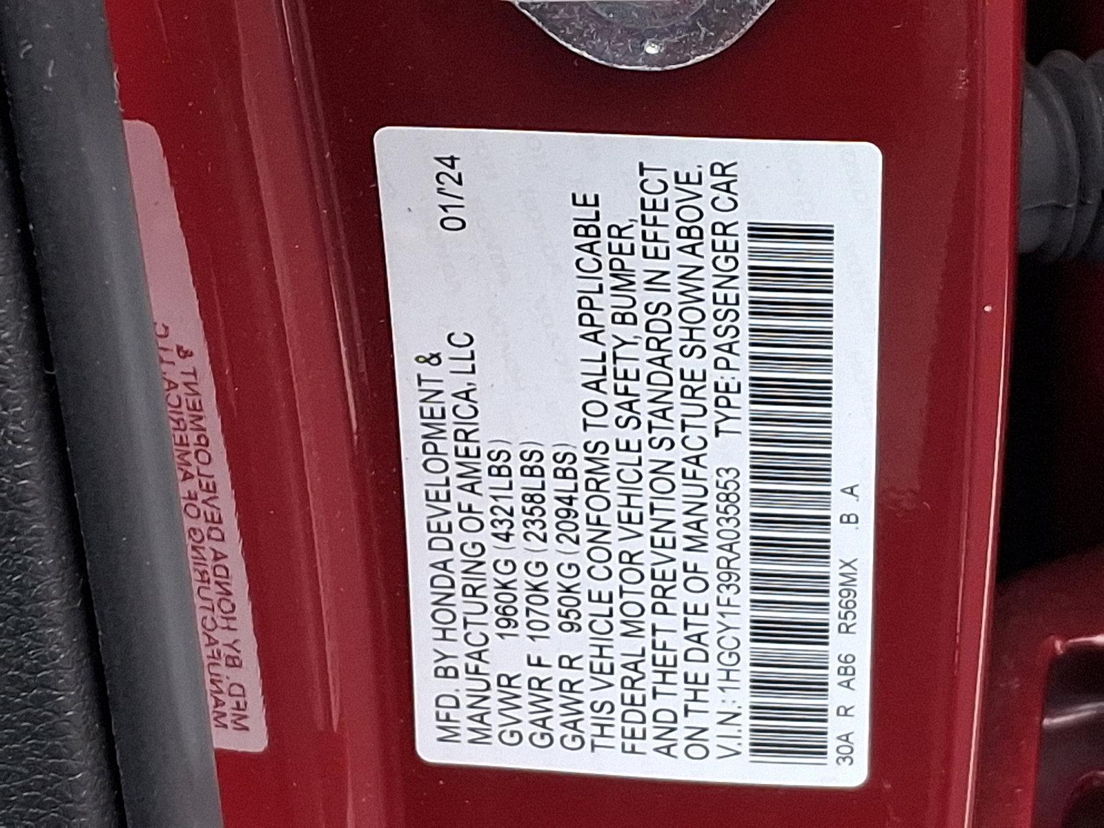 2024 Honda Accord Sedan Vehicle Photo in Harrisburg, PA 17111