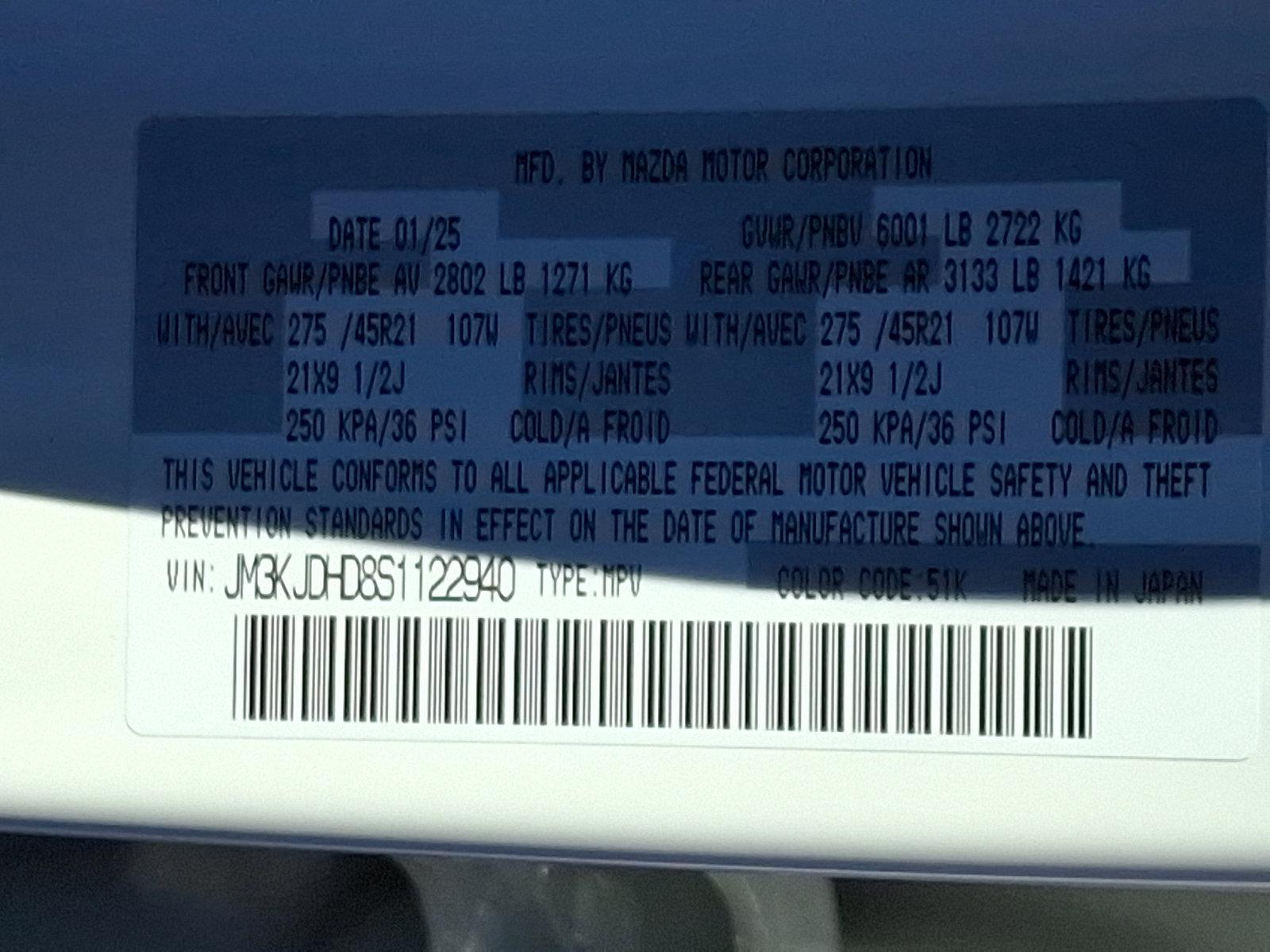 2025 Mazda CX-70 Vehicle Photo in Trevose, PA 19053