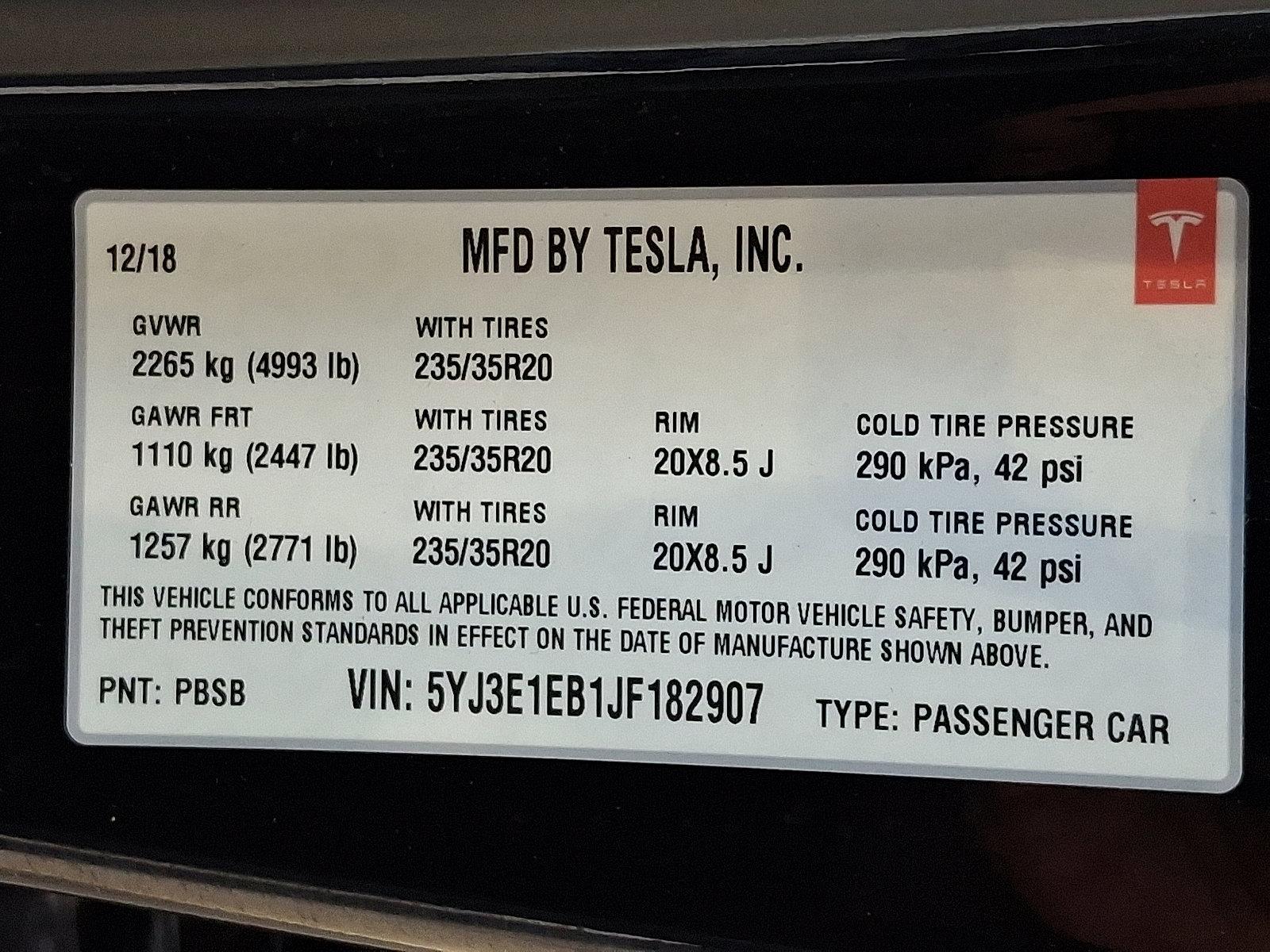 2018 Tesla Model 3 Vehicle Photo in Lancaster, PA 17601