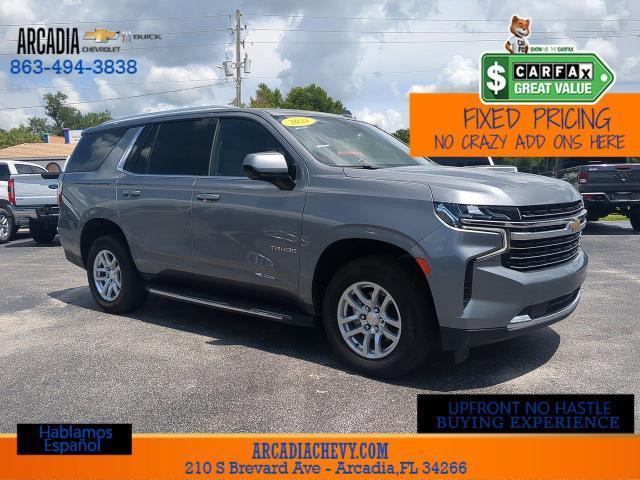 Used 2021 Chevrolet Tahoe LT with VIN 1GNSCNKD3MR172951 for sale in Arcadia, FL