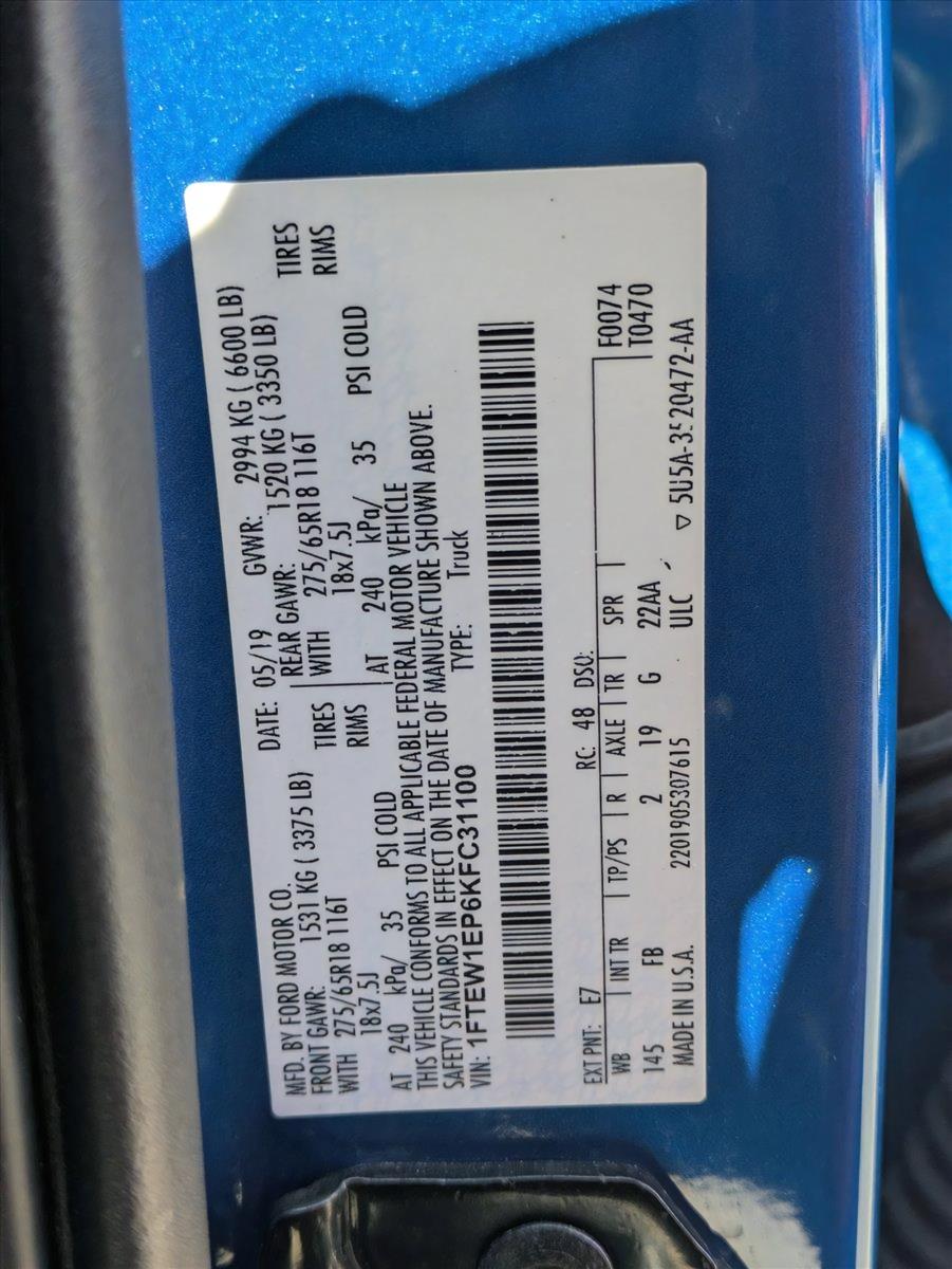 2019 Ford F-150 Vehicle Photo in GREENACRES, FL 33463-3207