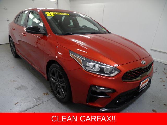 Fire Orange 2021 Kia Forte GT Line FWD Sedan Front-Wheel Drive Continuously Variable Transmission