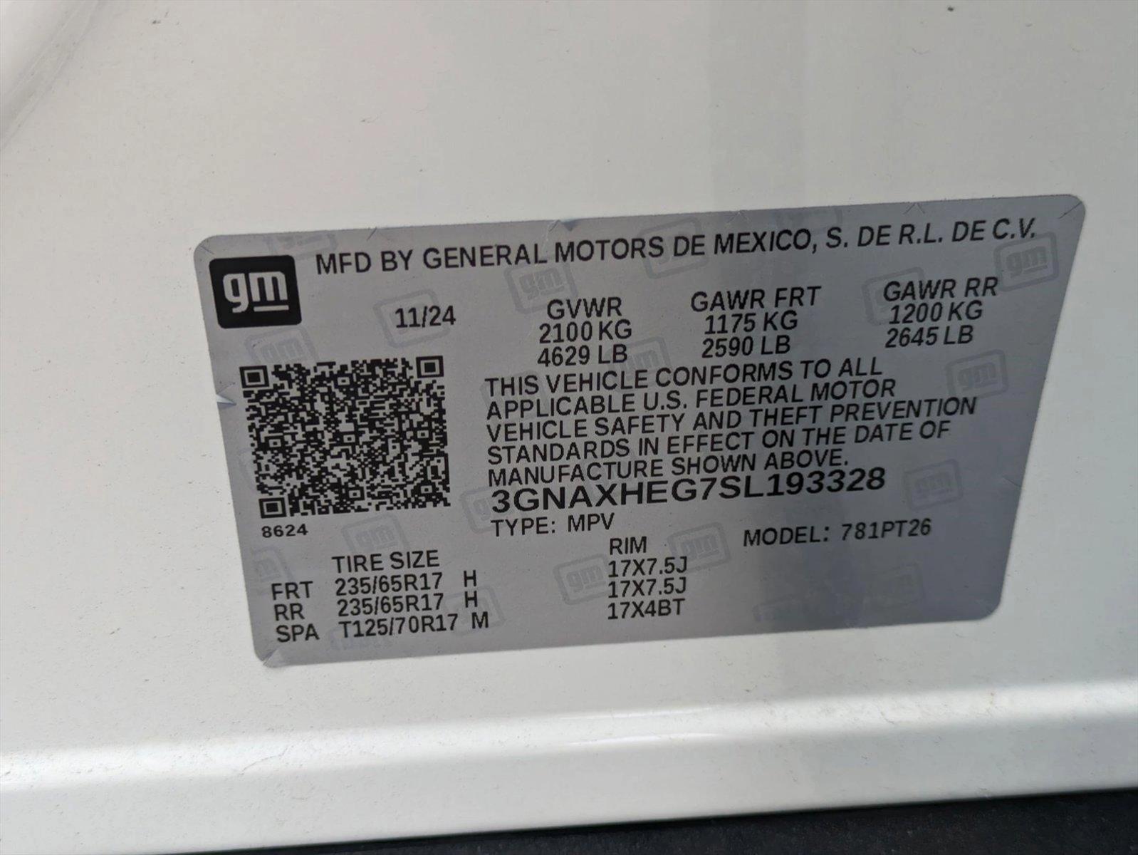 2025 Chevrolet Equinox Vehicle Photo in GREENACRES, FL 33463-3207