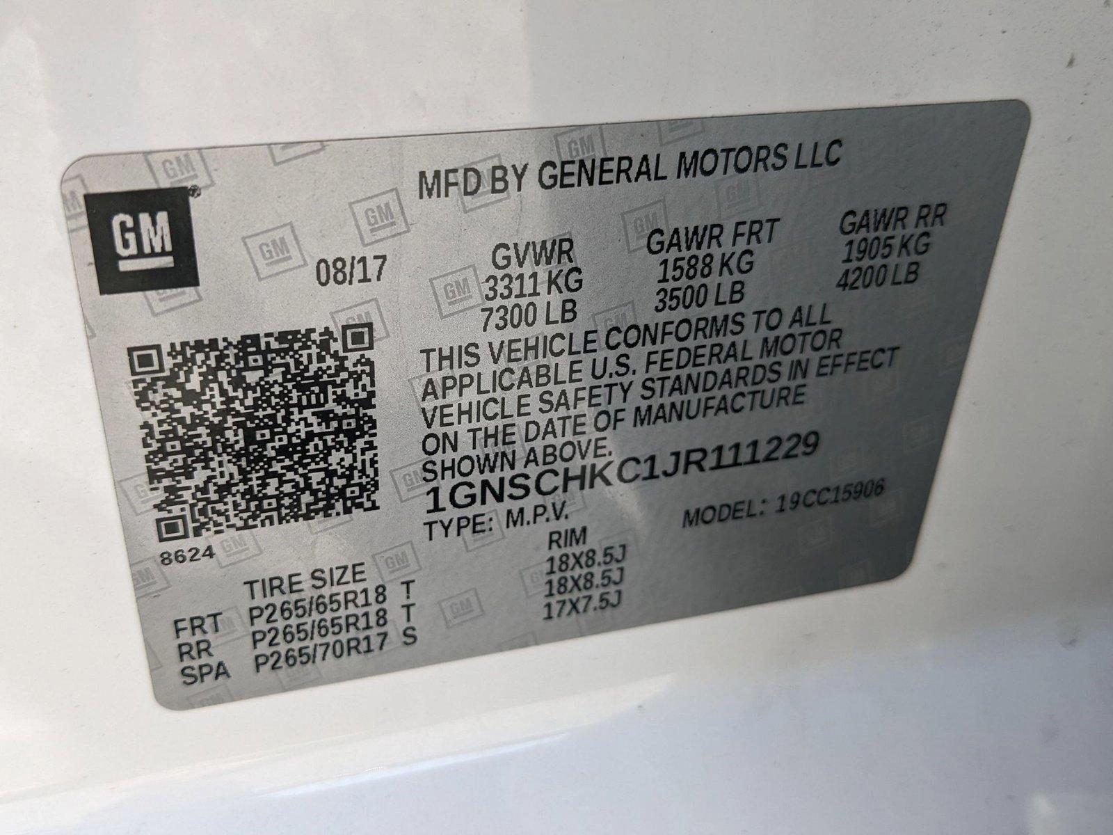 2018 Chevrolet Suburban Vehicle Photo in ORLANDO, FL 32808-7998
