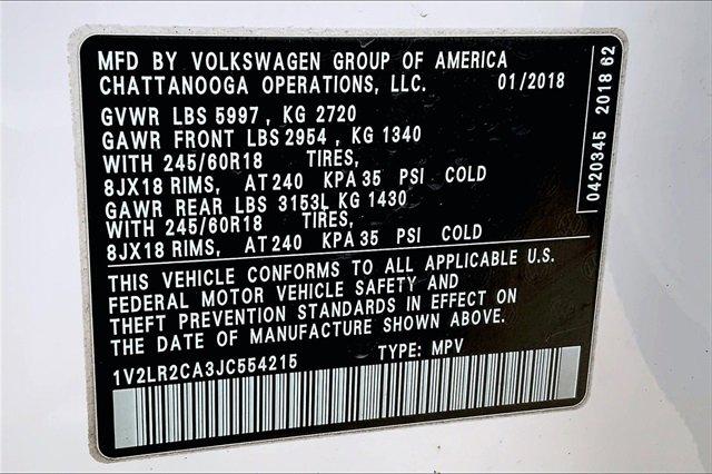 2018 Volkswagen Atlas Vehicle Photo in KANSAS CITY, MO 64114-4502