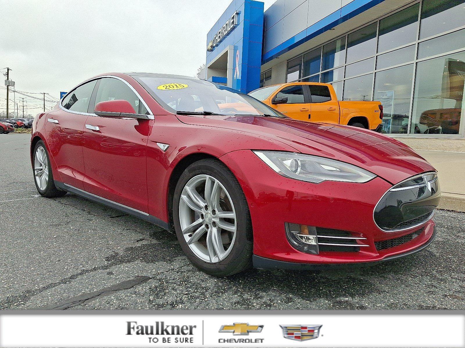 Red Multi Coat Ppmr 2015 Tesla Model S 90D AWD Sedan All-Wheel Drive 1-Speed Automatic
