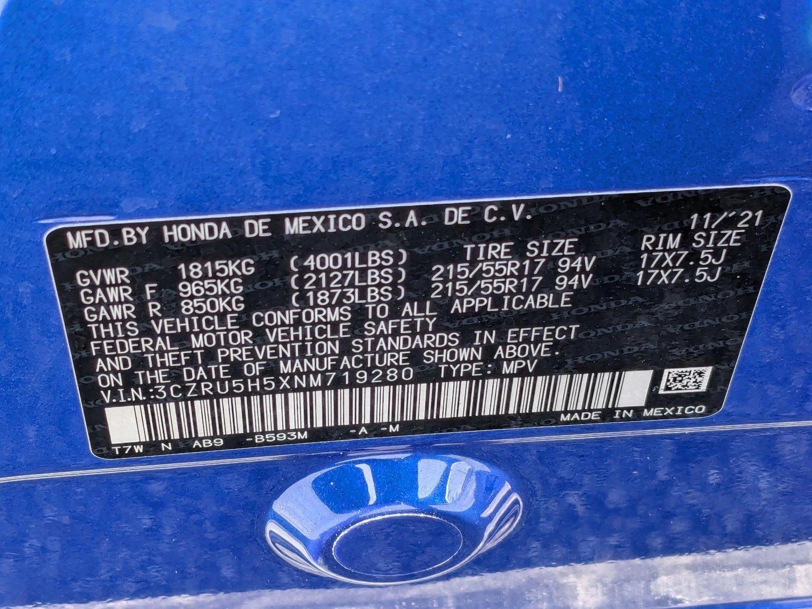 2022 Honda HR-V Vehicle Photo in Miami, FL 33015