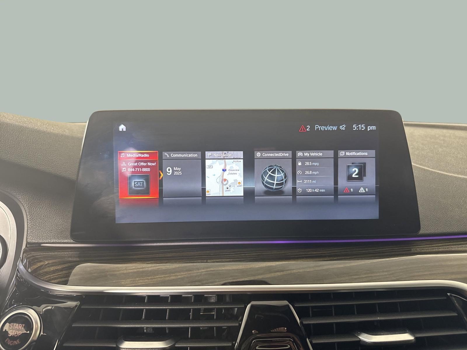 2018 BMW 5 Series Vehicle Photo in GEORGETOWN, TX 78626-7508