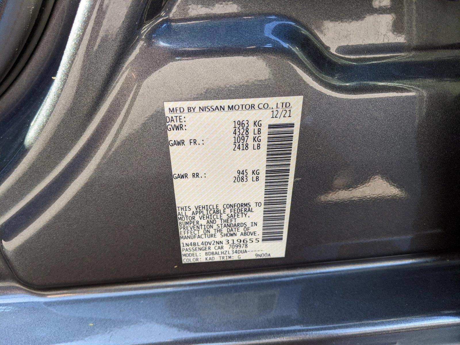 2022 Nissan Altima Vehicle Photo in DENVER, CO 80221-3610