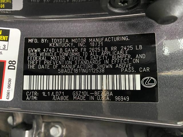 2022 Lexus ES 350 Vehicle Photo in Appleton, WI 54913