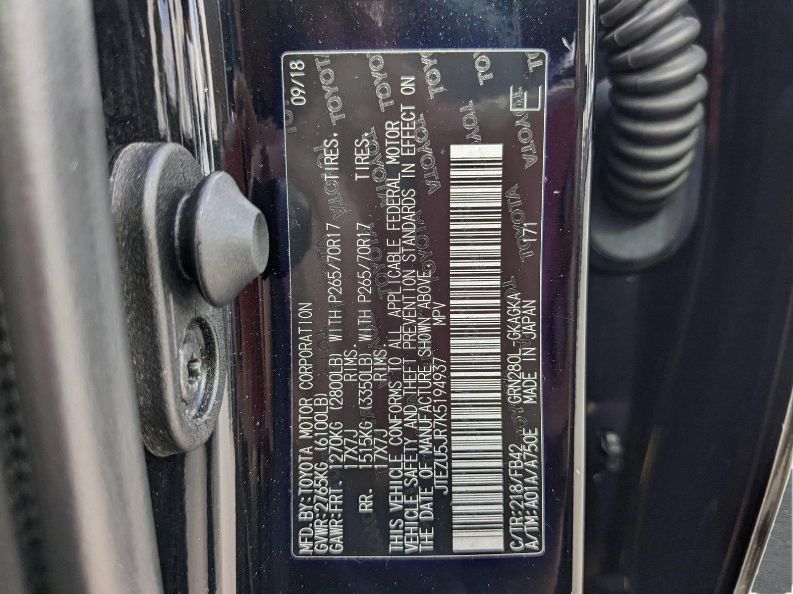 2019 Toyota 4Runner Vehicle Photo in Davie, FL 33331