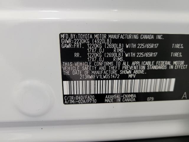 2020 Toyota RAV4 Vehicle Photo in NEENAH, WI 54956-2243