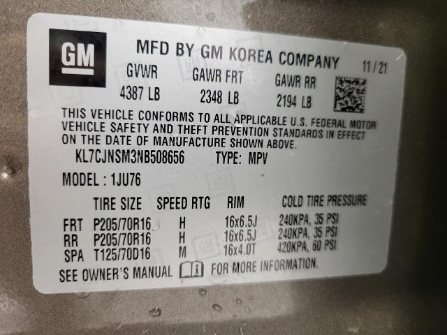 2022 Chevrolet Trax Vehicle Photo in NEENAH, WI 54956-2243