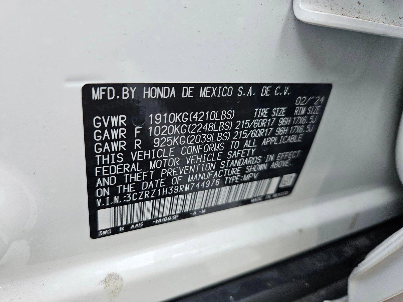 2024 Honda HR-V Vehicle Photo in Clearwater, FL 33764