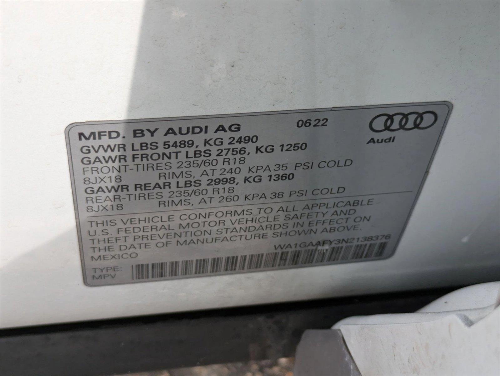 2022 Audi Q5 Vehicle Photo in Tampa, FL 33614