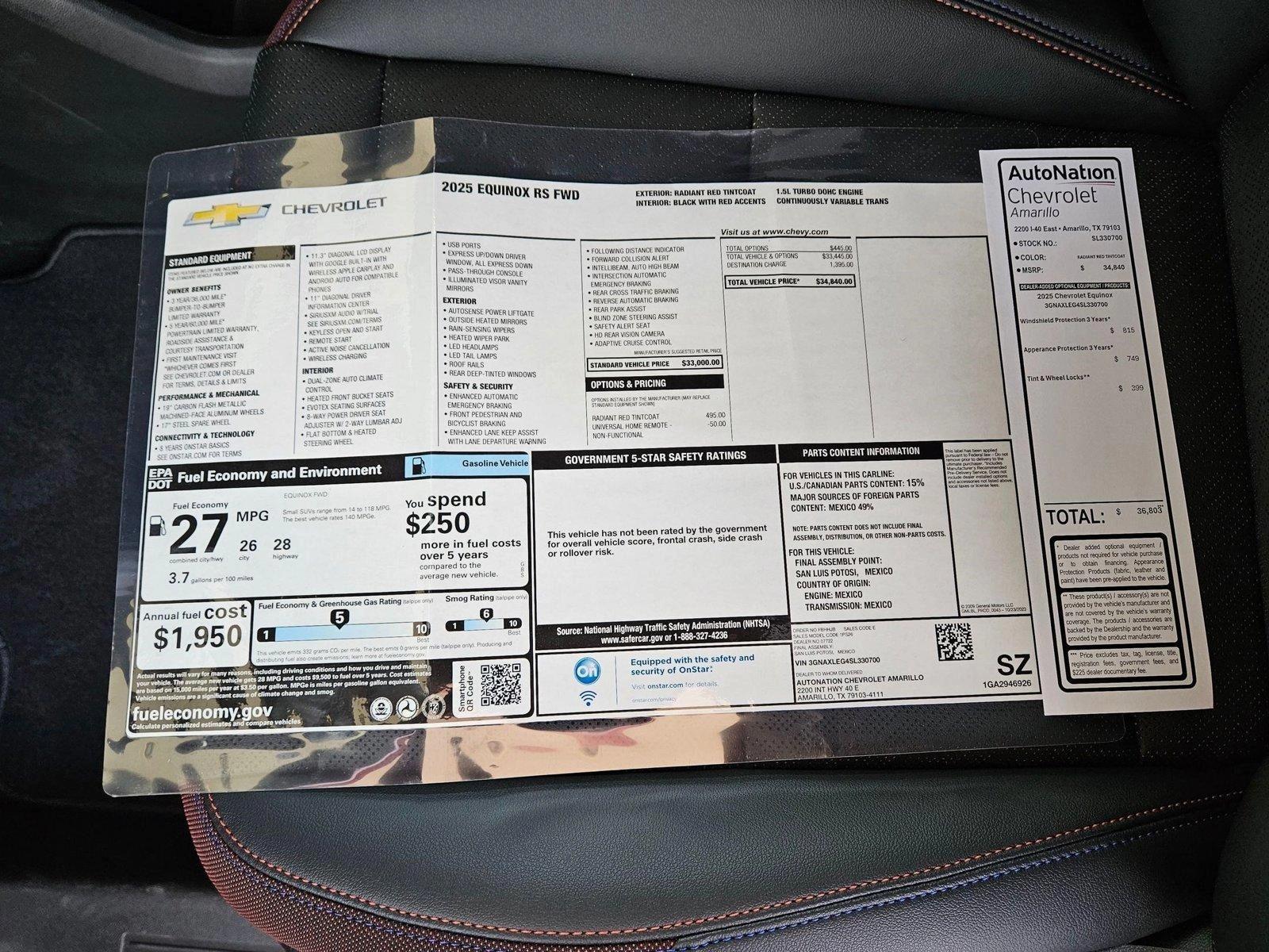 2025 Chevrolet Equinox Vehicle Photo in AMARILLO, TX 79103-4111