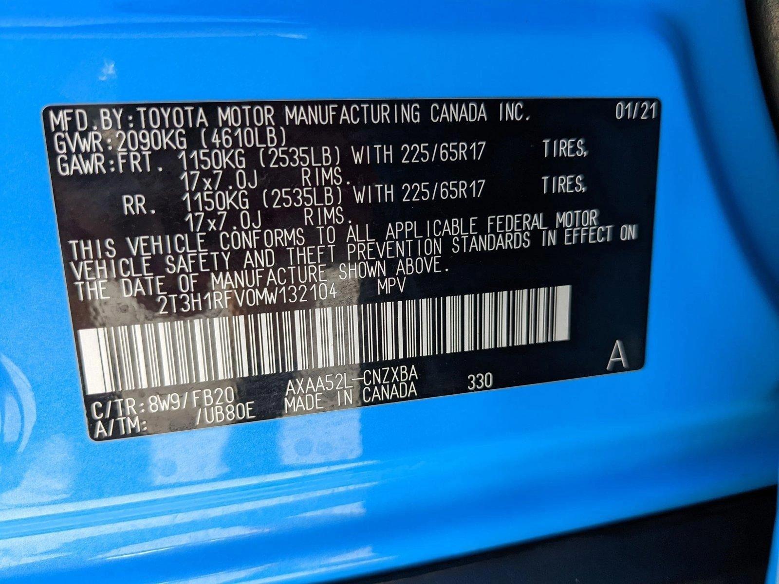 2021 Toyota RAV4 Vehicle Photo in Davie, FL 33331