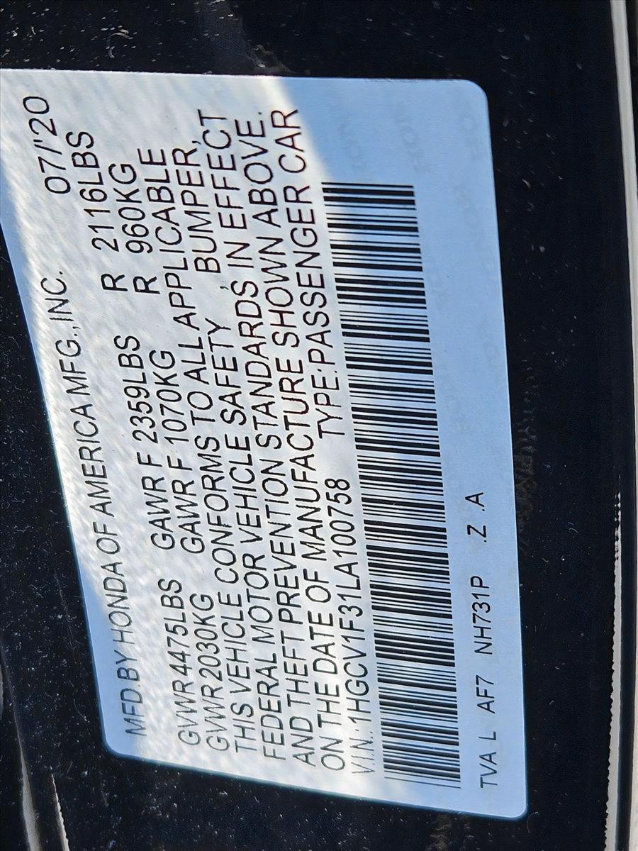 2020 Honda Accord Sedan Vehicle Photo in Fort Lauderdale, FL 33316