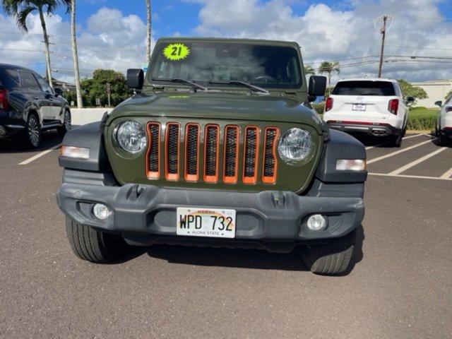 Used 2021 Jeep Wrangler Unlimited Sport S with VIN 1C4HJXDN4MW552893 for sale in Lihue, HI