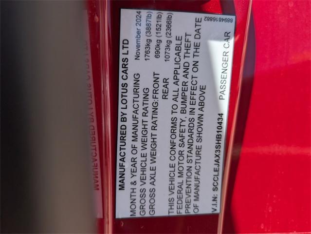 2025 Lotus Emira Vehicle Photo in ENGLEWOOD, CO 80113-6708