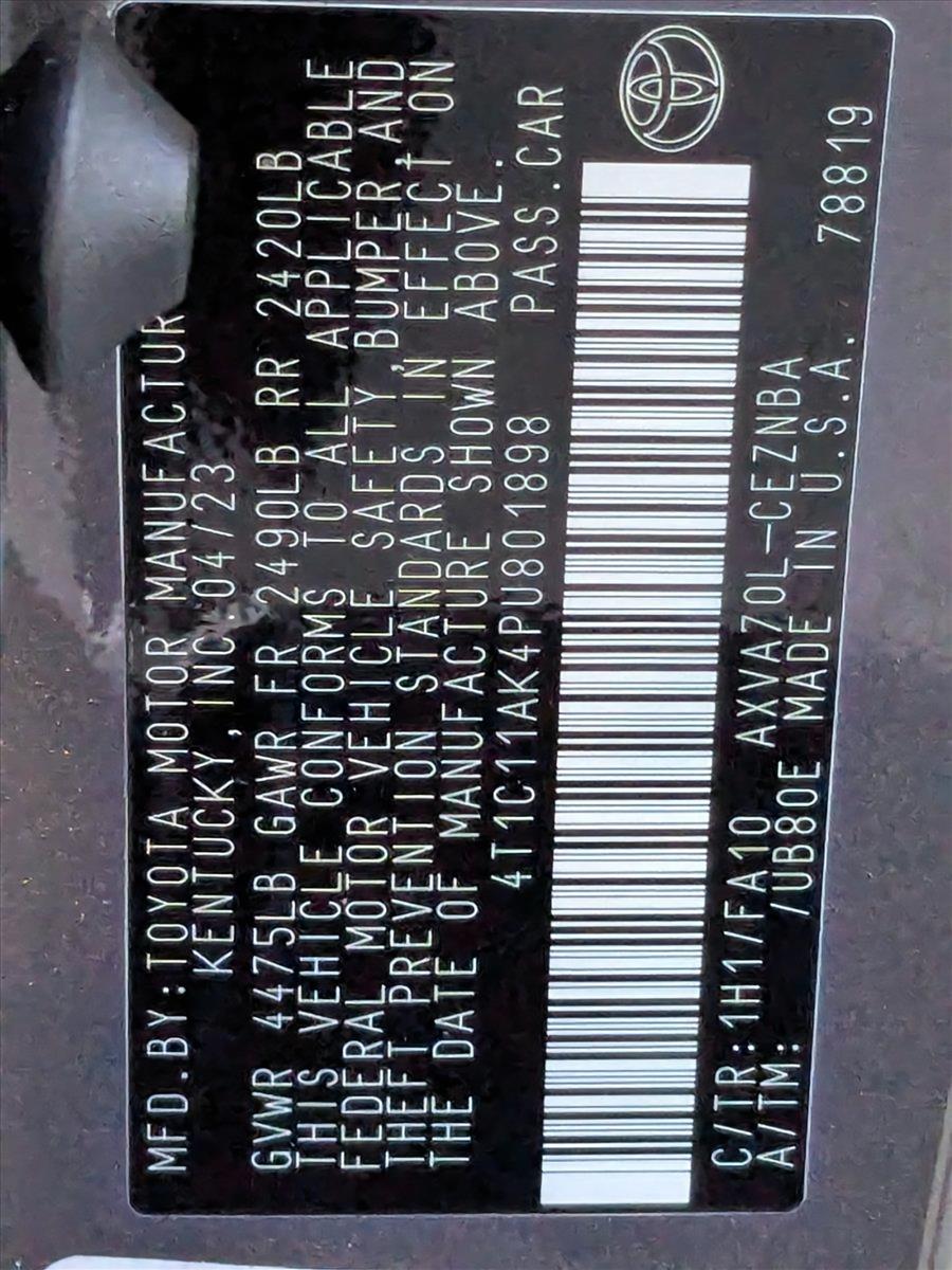 2023 Toyota Camry Vehicle Photo in PEMBROKE PINES, FL 33024-6534