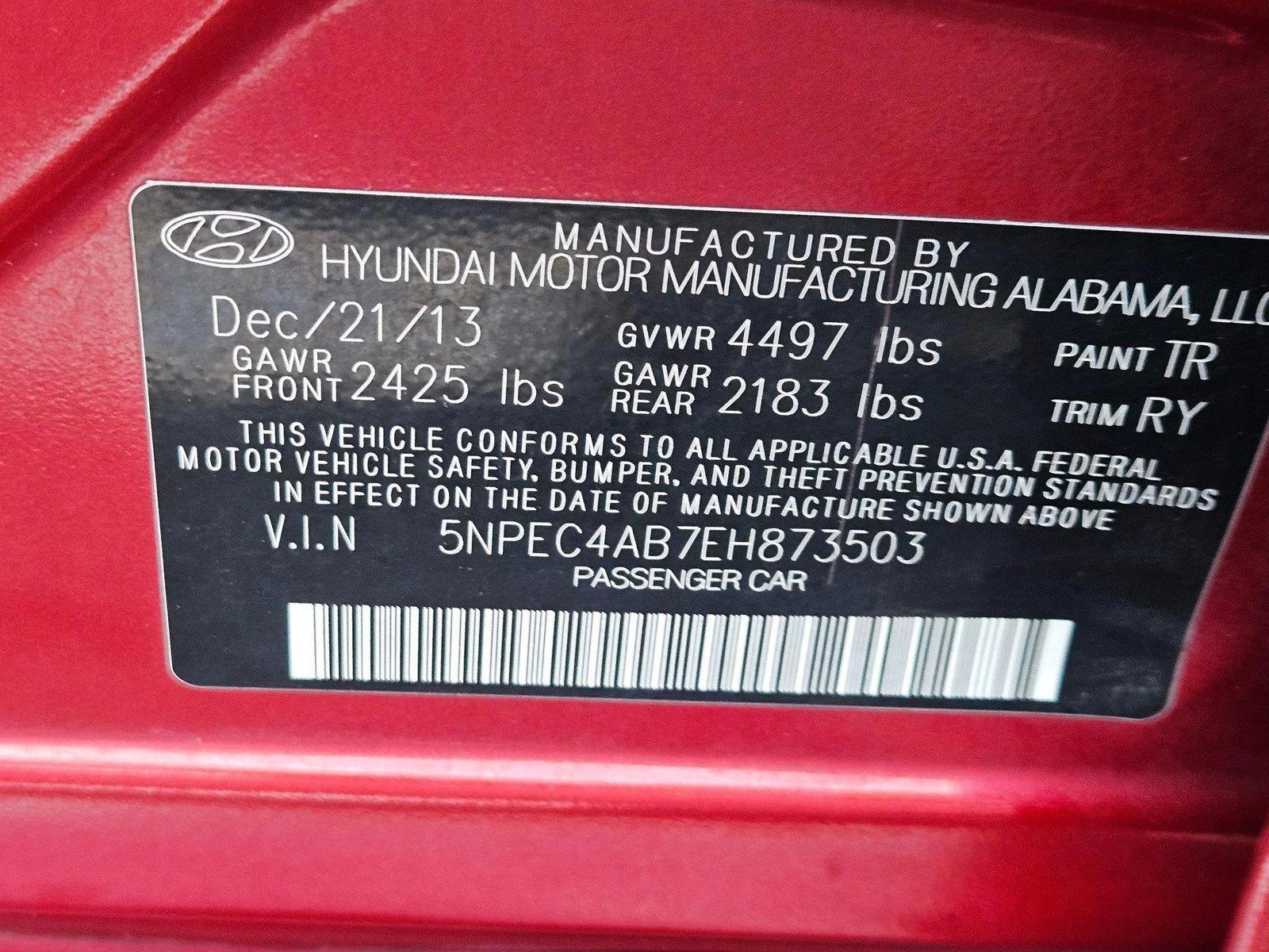 2014 Hyundai SONATA Vehicle Photo in Clearwater, FL 33764