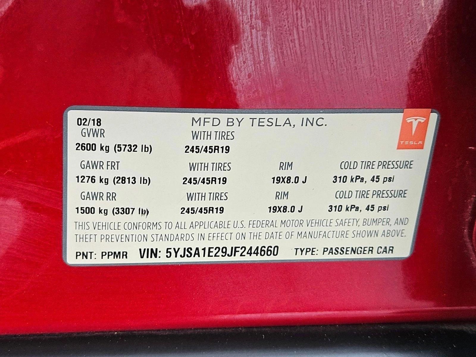 2018 Tesla Model S Vehicle Photo in Henderson, NV 89014