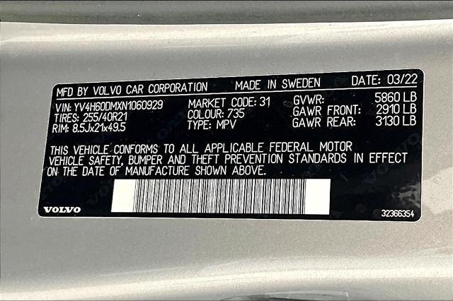 2022 Volvo XC60 Recharge Plug-In Hybrid Vehicle Photo in Grapevine, TX 76051