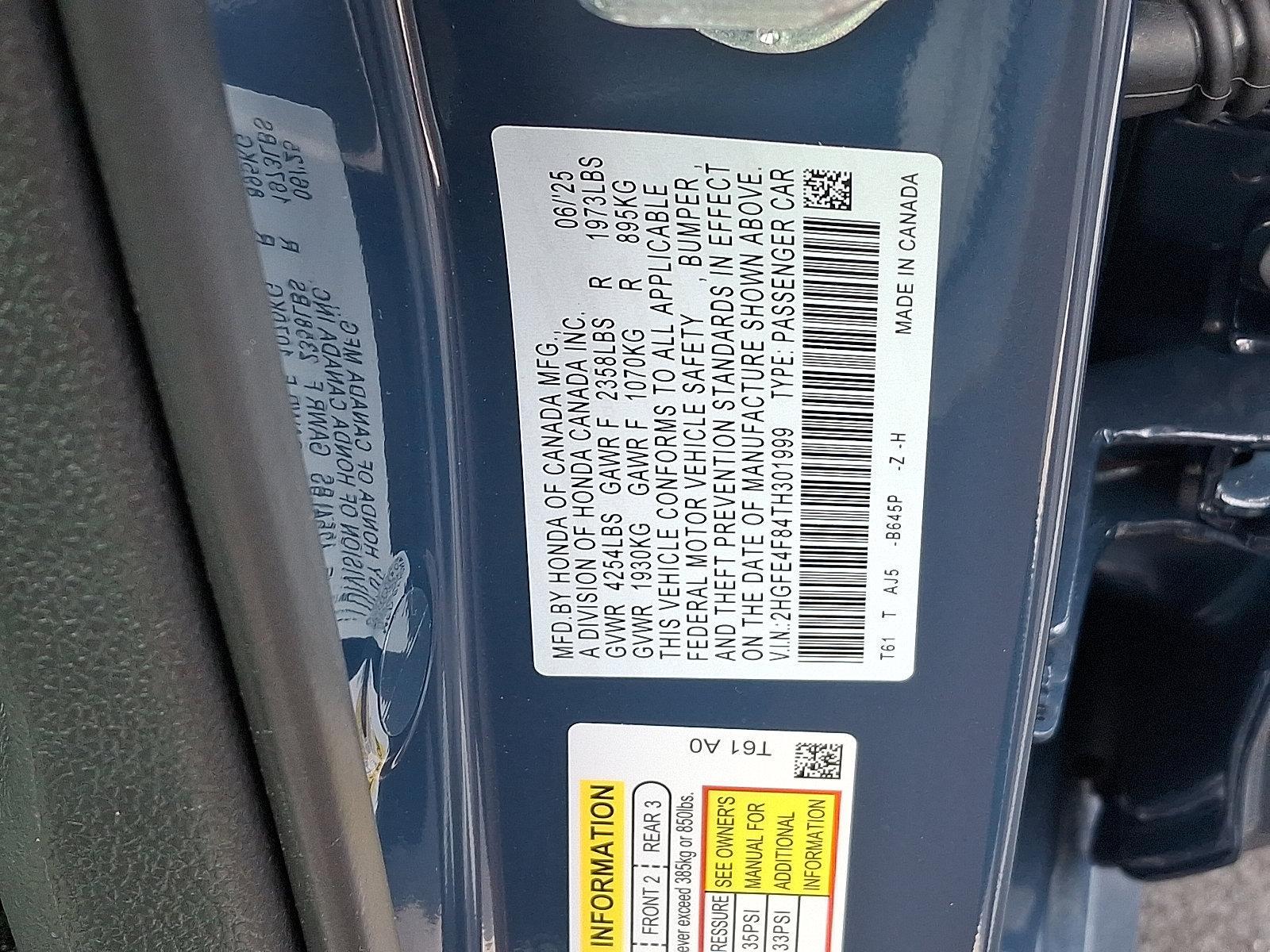 2026 Honda Civic Sedan Hybrid Vehicle Photo in Harrisburg, PA 17111