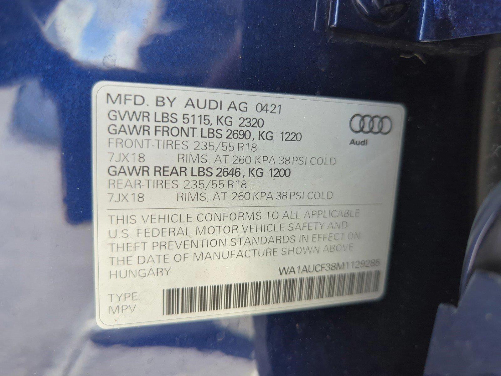 2021 Audi Q3 Vehicle Photo in Margate, FL 33063