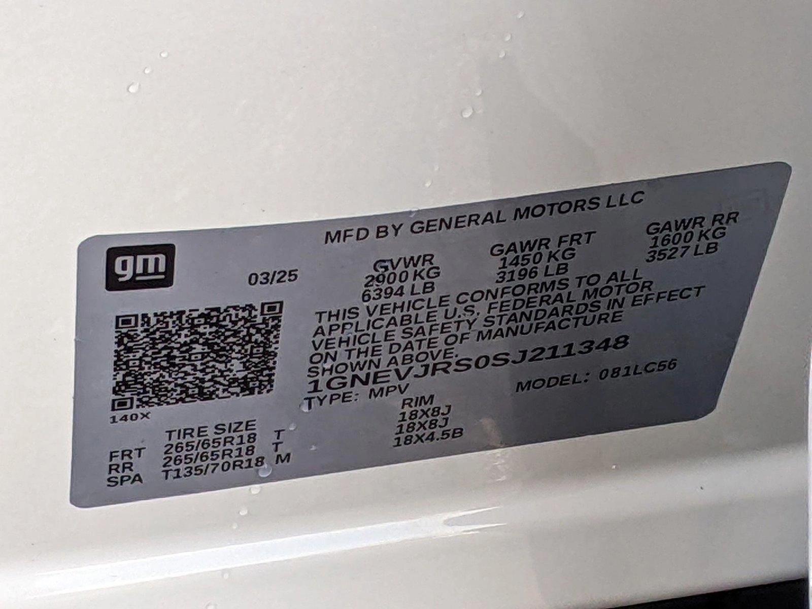 2025 Chevrolet Traverse Vehicle Photo in TIMONIUM, MD 21093-2300