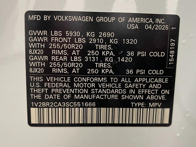 2025 Volkswagen Atlas Vehicle Photo in Appleton, WI 54913