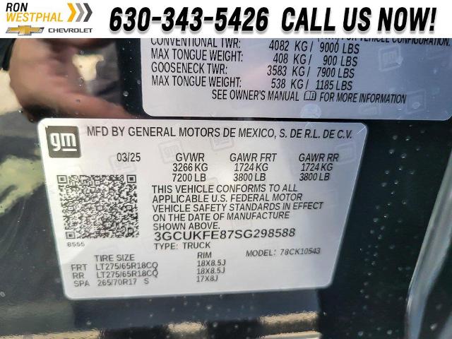 2025 Chevrolet Silverado 1500 Vehicle Photo in AURORA, IL 60503-9326