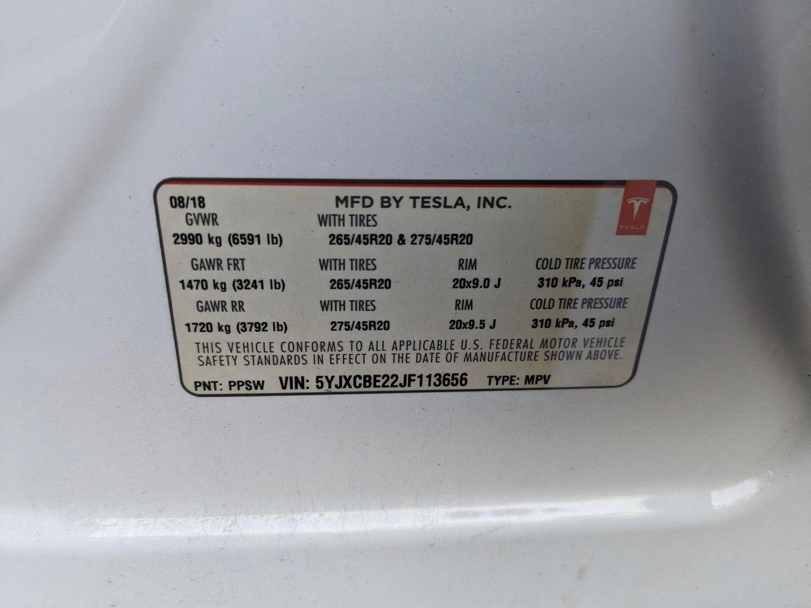 2018 Tesla Model X Vehicle Photo in Sanford, FL 32771