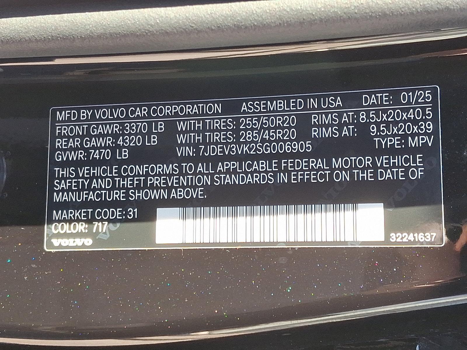 2025 Volvo EX90 Vehicle Photo in Trevose, PA 19053