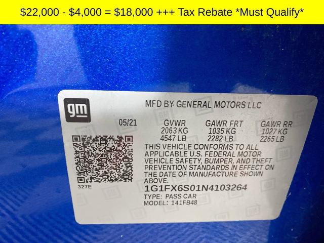 2022 Chevrolet Bolt EV Vehicle Photo in ALLIANCE, OH 44601-4622