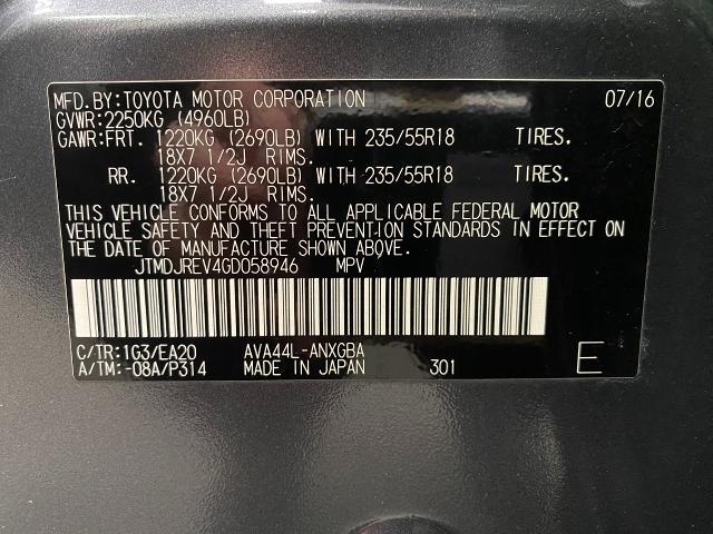 2016 Toyota RAV4 Hybrid Vehicle Photo in Appleton, WI 54913