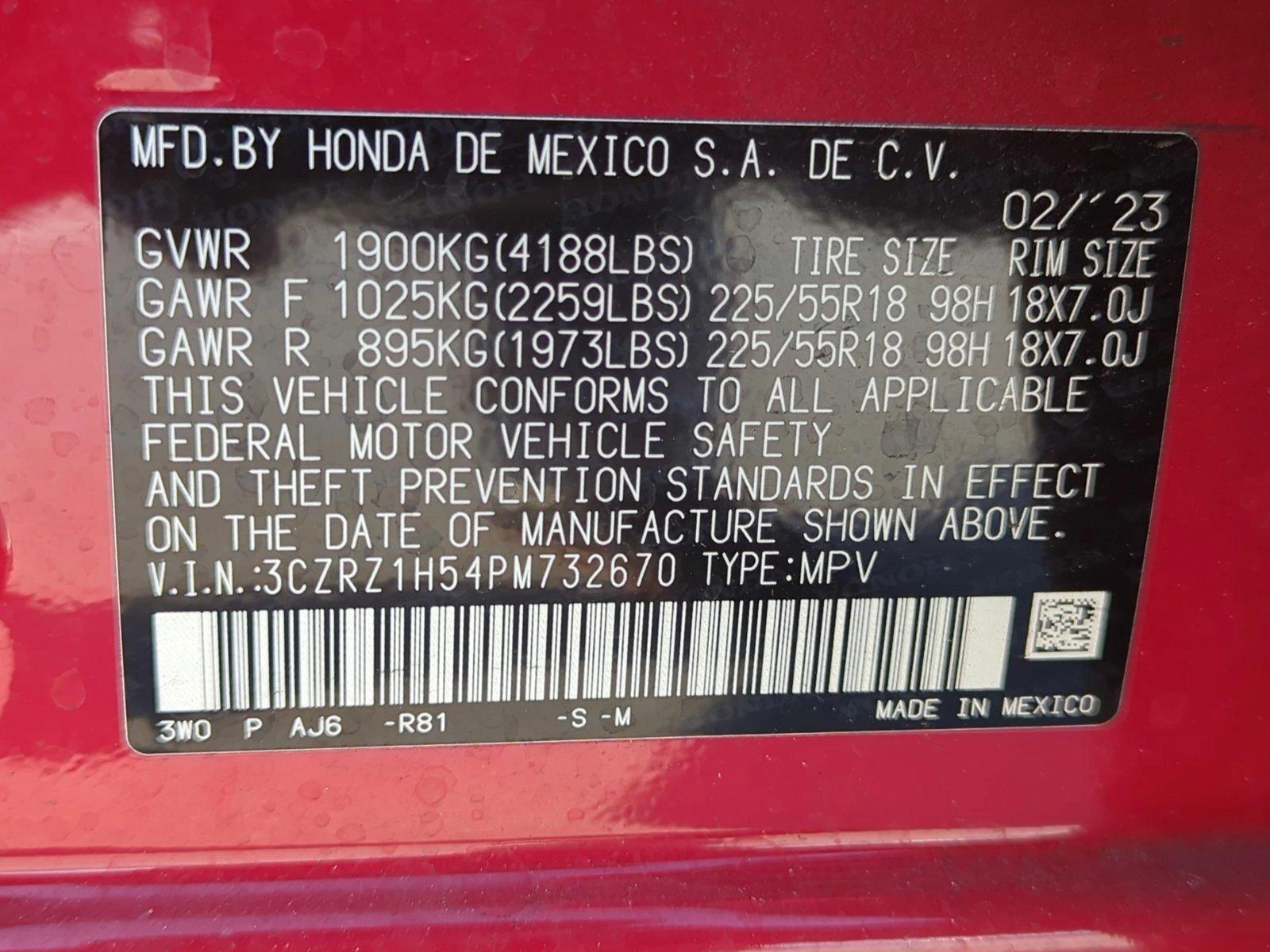 2023 Honda HR-V Vehicle Photo in Ft. Myers, FL 33907