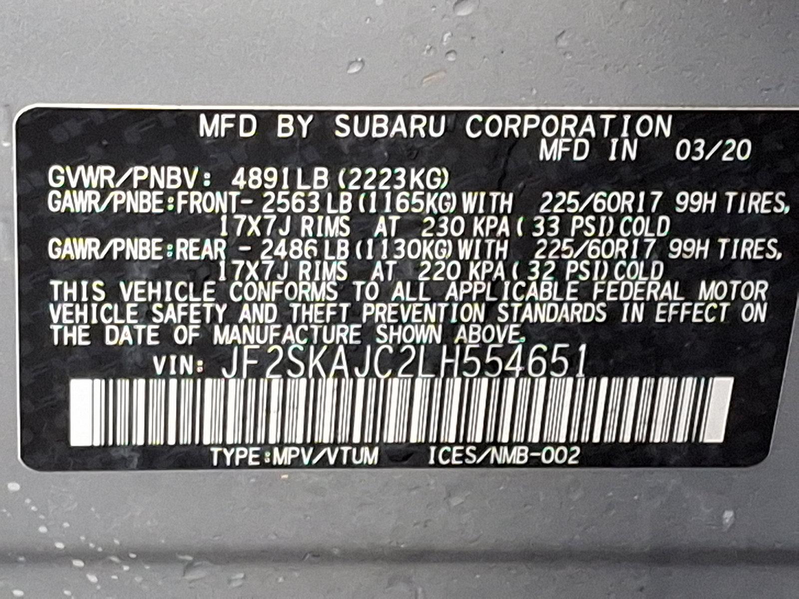 2020 Subaru Forester Vehicle Photo in BETHLEHEM, PA 18017