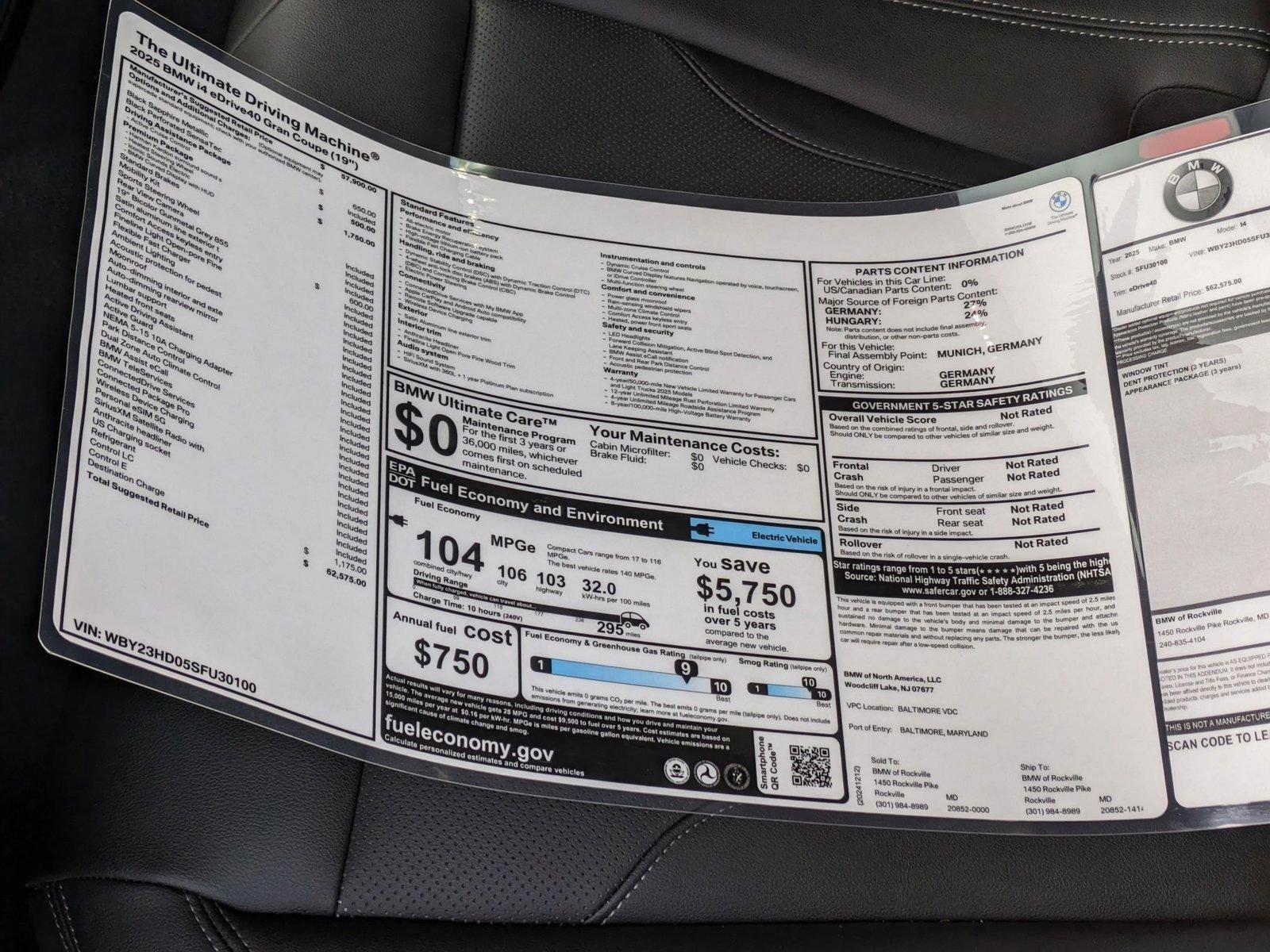 2025 BMW i4 Vehicle Photo in Rockville, MD 20852