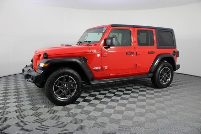 Used 2019 Jeep Wrangler Unlimited Sport S with VIN 1C4HJXDN9KW596255 for sale in Aurora, MO