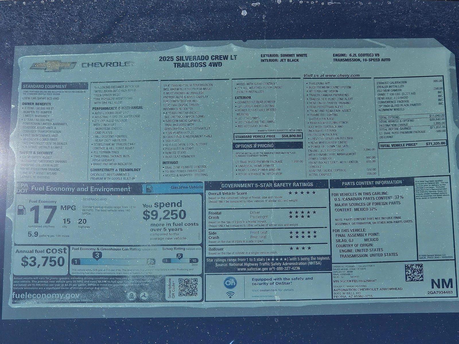2025 Chevrolet Silverado 1500 Vehicle Photo in PEORIA, AZ 85382-3715